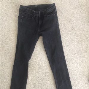 DSTLD washed black skinny jeans non-distress